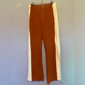 Big Bud Press XS terracotta Paint Stripe WESTERN pants